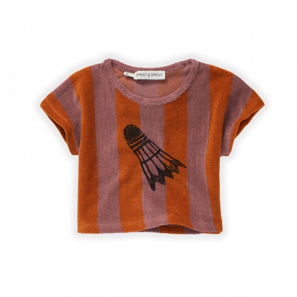 SPROET & SPROUT Other - SPROET & SPROUT Organic Cotton Purple Striped T-Shirt Terry